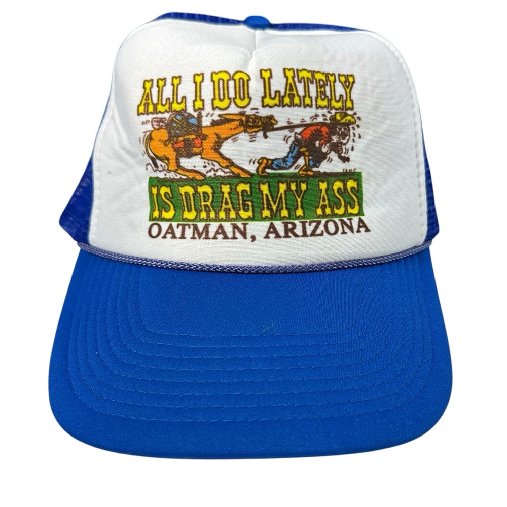 Vintage 70s Nissin Trucker Kitschy Oatman Arizona Snap Back Cap Hat Unisex OS